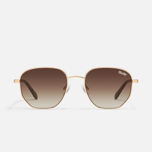 Quay Big Time Brushed Gold Brown